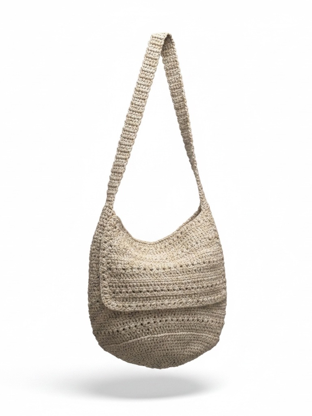 #3949 ‼️NEW‼️Hand Crochet Shoulder Bag in Beige
